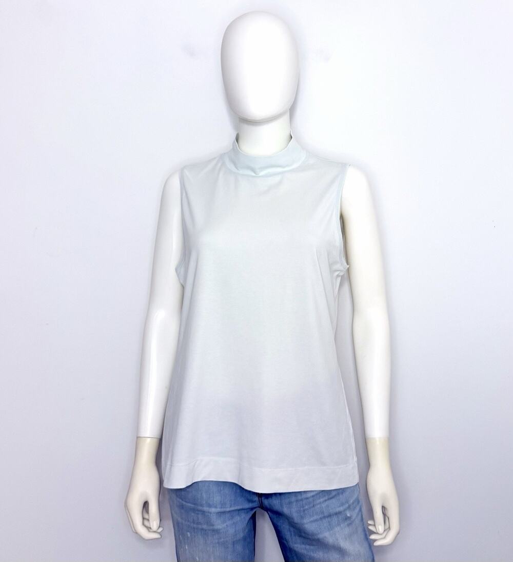 Athleta Outbound Tank Top Womens M Halcyon Blue Sleeveless Turtleneck NWOT